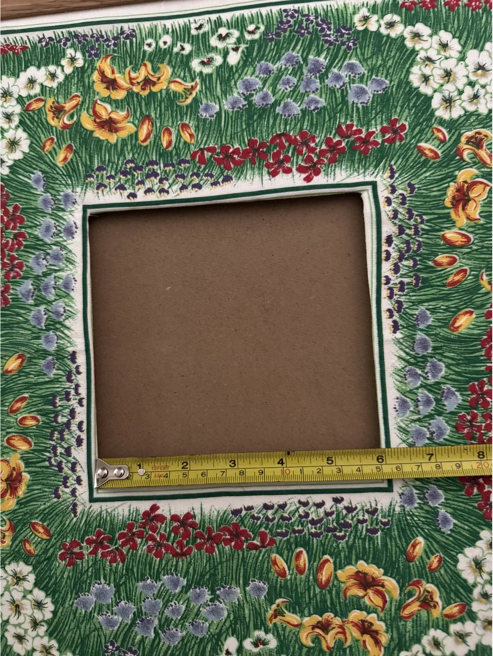 Pair of Handmaid Vintage Floral Square Picture Frames